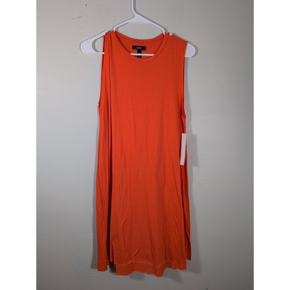AQUA Athletic sleeveless swing dress Large New